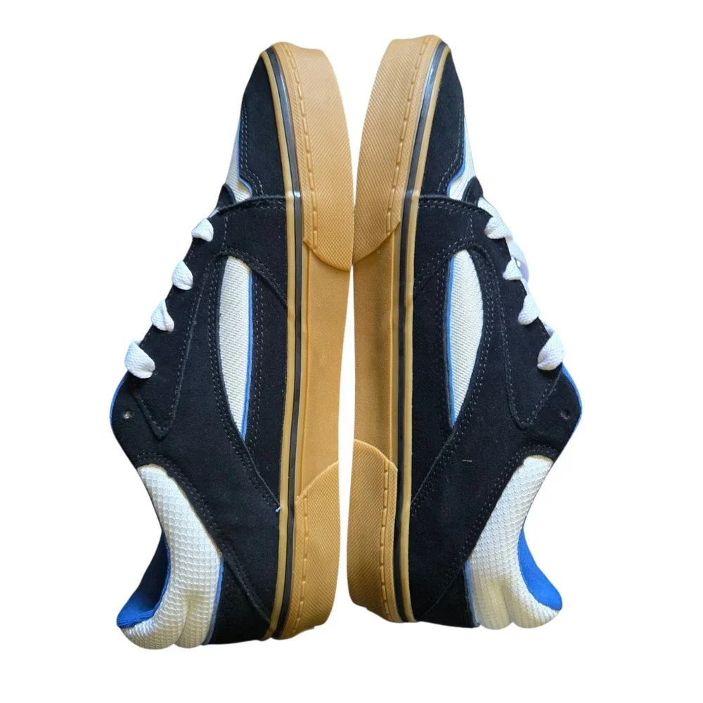 Vans Mens Colson Retro Throwback Suede Sneaker Size 10 Navy Blue-White Low Top